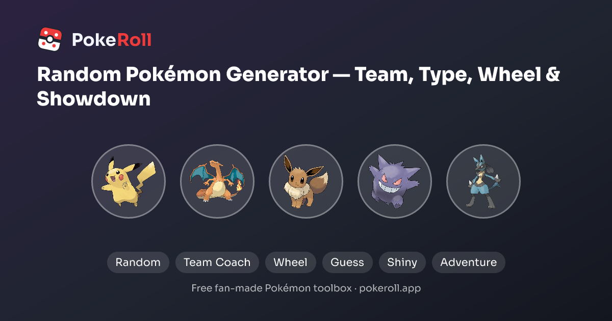 Random Pokémon Generator | PokeRoll